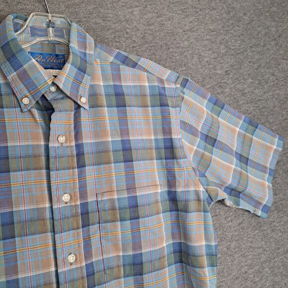 Vintage Pen West Country Traditionals by Pendleton Shirt Short Sleeve Plaid M - Picture 1 of 8